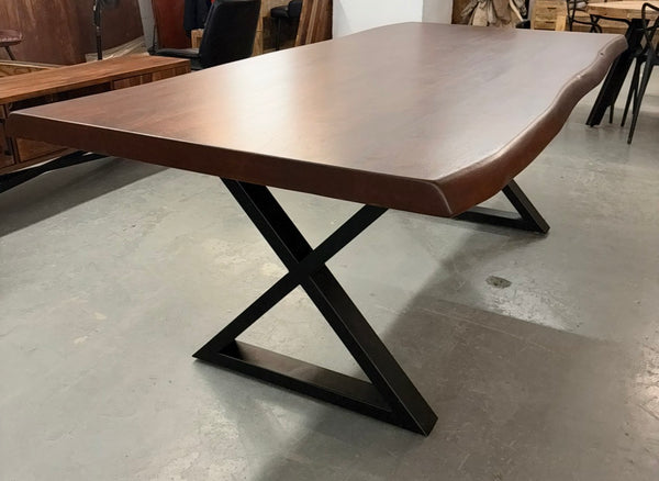 Table à dîner en Acacia noisette 84x40''