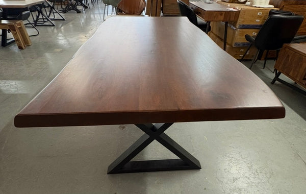 Table à dîner en Acacia noisette 84x40''