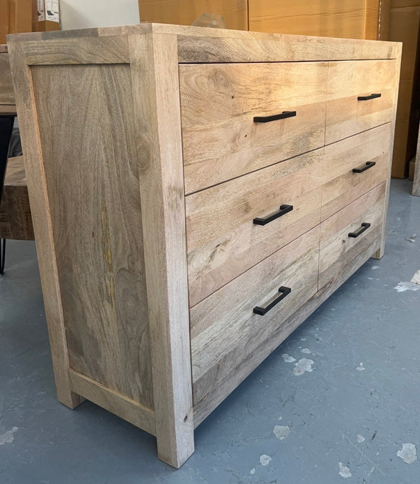Commode 6 tiroirs en Manguier 36×57×16"