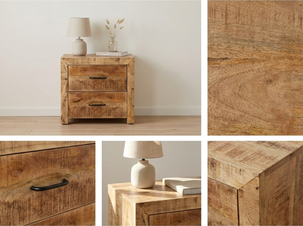 Table de chevet Sumara 2 tiroirs