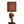 Lampe de table bois flotté et lin marron Tanya