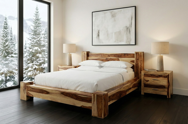 Lit Jamba – sheesham massif naturel