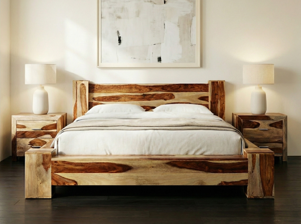 Lit Jamba – sheesham massif naturel