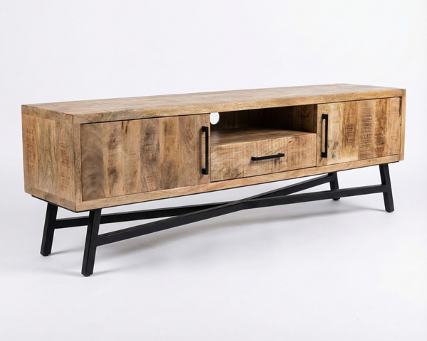 Meuble TV Retro - manguier massif