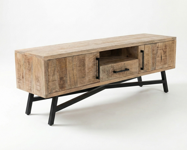Meuble TV Retro – manguier massif