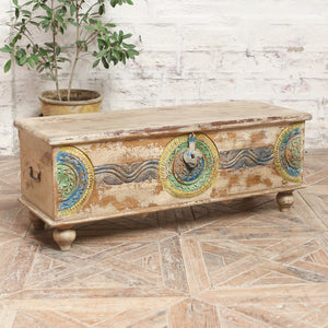 Coffre en bois d’acacia — 47.3×17×18