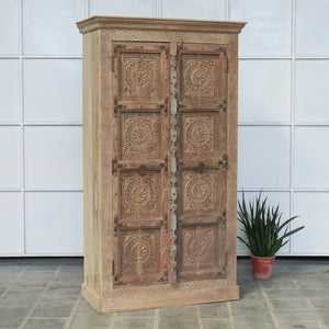 Armoire 2 portes en teck et manguier — 46×22×84