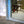 Miroir antique bleu sculpté — bois massif patiné 80×5×53
