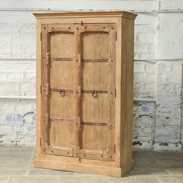 Armoire 2 portes en teck et manguier — 48×22×78.5" — PA30251