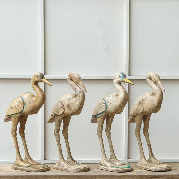 Cygne en bois de manguier — 6.3×13×14" — PA30500