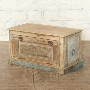 Coffre en teck et bois d’acacia — 33×16×17