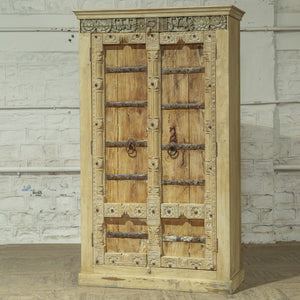 Armoire 2 portes en teck et manguier — 49×22×84