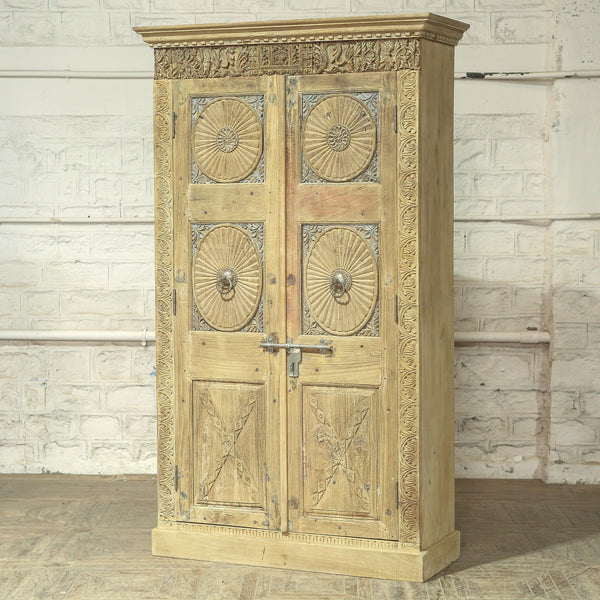 Armoire 2 portes en teck et manguier — 50×19.5×85.2" — PA33188