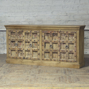 Buffet 4 portes en teck et manguier — 78×18×38