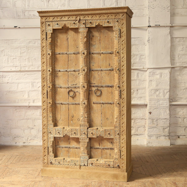 Armoire 2 portes en teck et manguier — 45.3×21×84.3" — PA35539