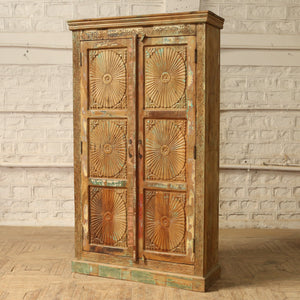 Armoire 2 portes en teck et manguier — 48×17×84.3