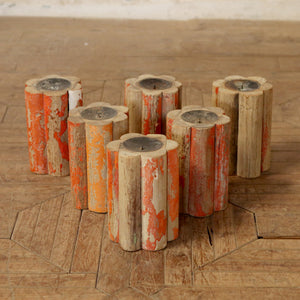 Bougeoir en bois d’acacia — 6.3×6.3×9