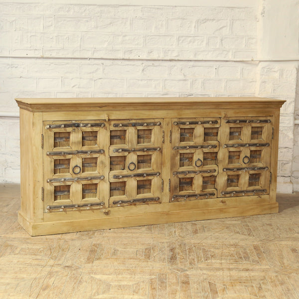 Buffet 4 portes en teck et manguier — 92×20×41" — PA35665