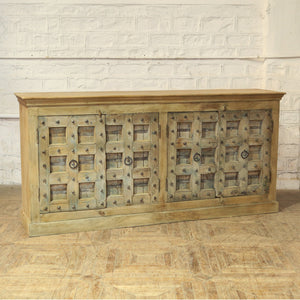 Buffet 4 portes en teck et manguier — 90.3×20×42.5