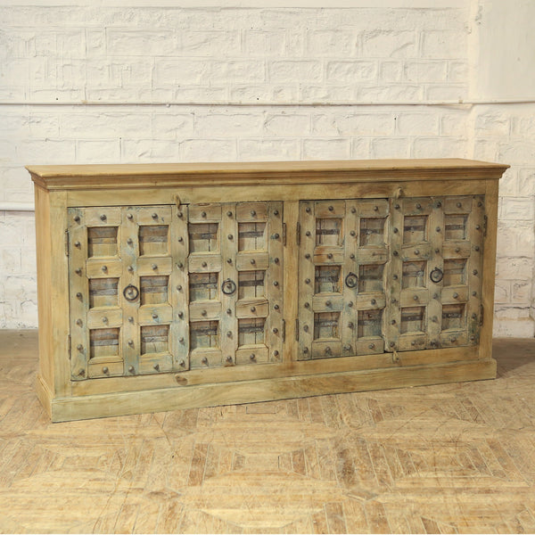Buffet 4 portes en teck et manguier — 90.3×20×42.5" — PA35666