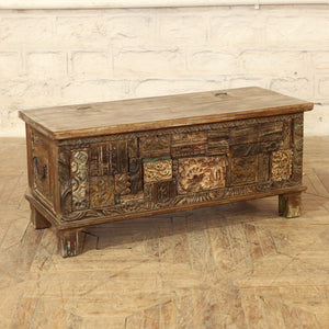 Coffre en bois d’acacia — 42×17×18.5