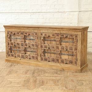 Buffet 4 portes en teck et manguier — 88×20×40