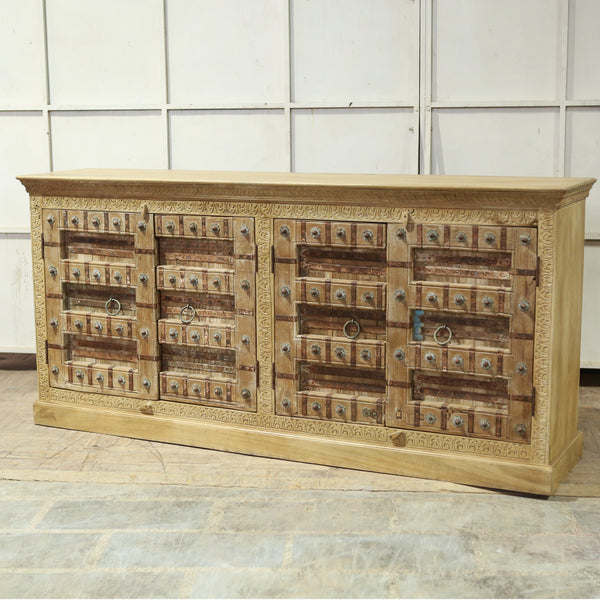Buffet 4 portes en teck et manguier — 89×20×42" — PA37177