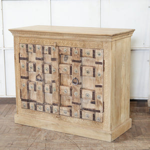 Buffet 2 portes en teck et manguier — 47.3×20×40.3