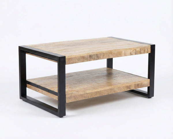 Table de salon Factory – manguier massif texturé