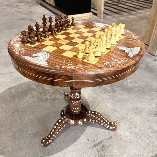 Table de Jeu d'échecs de luxe ronde - Kif-Kif Import