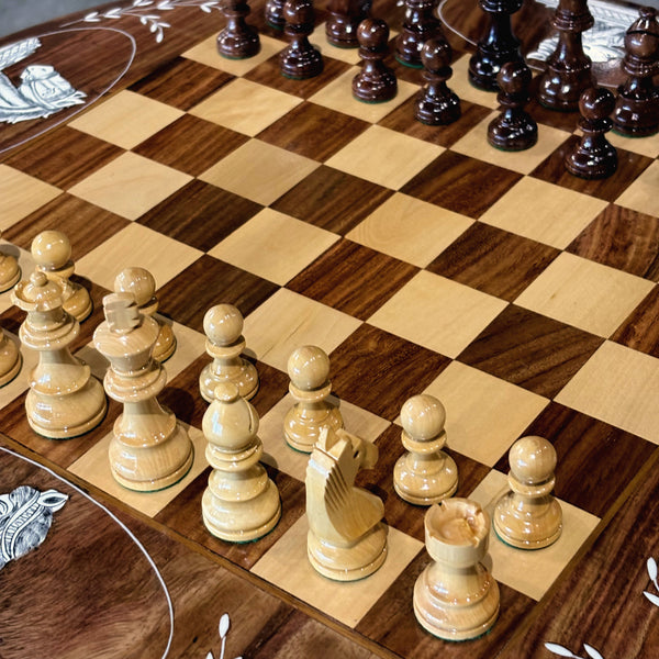 Table de Jeu d'échecs de luxe ronde - Kif-Kif Import