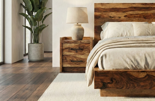 Table de chevet Nagpur brun