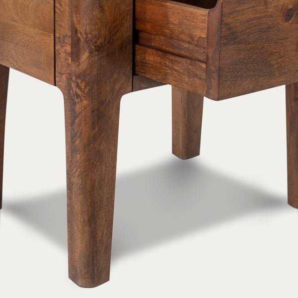 Table de chevet Dunia  –  manguier massif brun