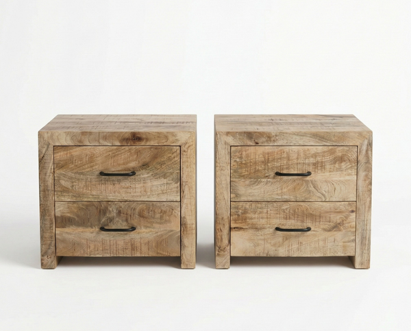 2 tables de chevet Sumara — manguier massif