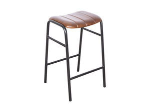 Duke counter stool in cigar leather - Kif-Kif Import