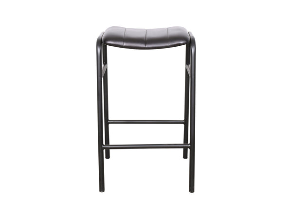 Duke counter stool black leather - Kif-Kif Import