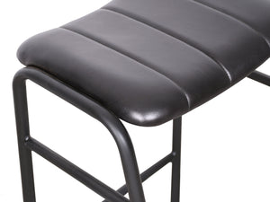 Duke counter stool black leather - Kif-Kif Import