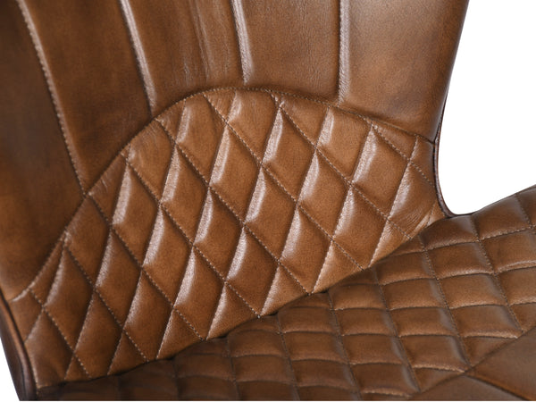 GLORIA cigar leather counter chair - Kif-Kif Import