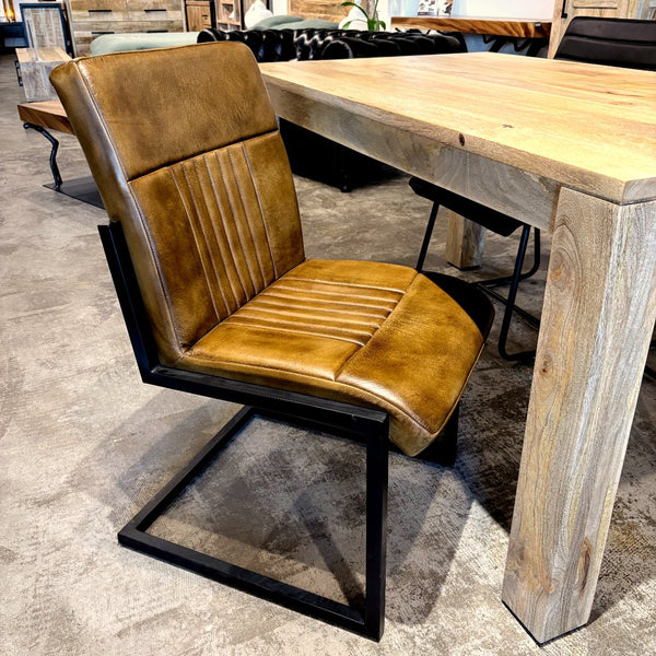 Chaise cuir cigare NEWTON - Kif-Kif Import