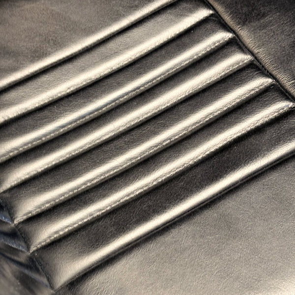 Chaise cuir noir NEWTON - Kif-Kif Import