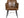 Chaise NINA   cuir brun vue de face