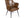 Chaise NINA cuir brun accoudoirs – vue d’angle