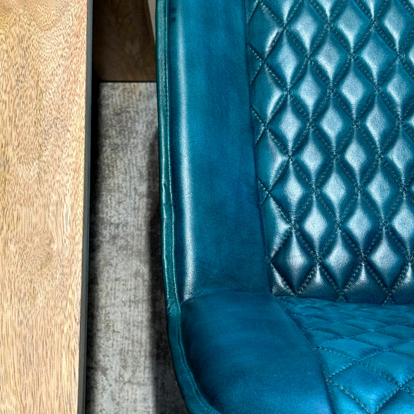 Chaise cuir vert NESSA - Kif-Kif Import