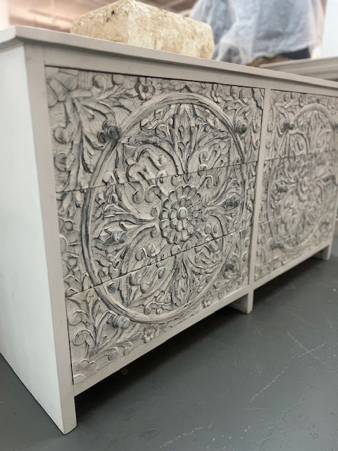 Commode 6 tiroirs Manguier Valsad 32x59x18''