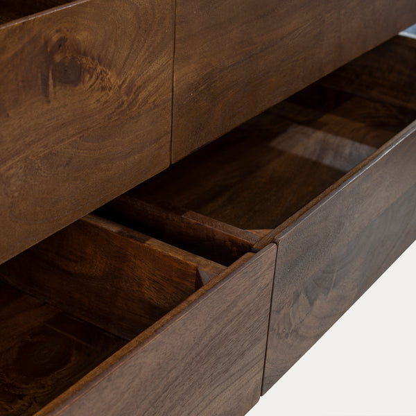 Commode Dunia 6 tiroirs – manguier massif brun