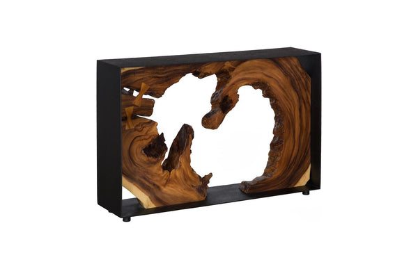 Console encadrée en bois naturel 32*48*12" - Kif-Kif Import