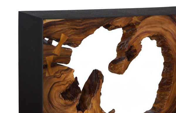 Console encadrée en bois naturel 32*48*12" - Kif-Kif Import