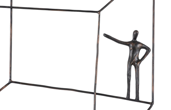 Sculpture murale Perspective 18.25*1.5*21.75" - Kif-Kif Import