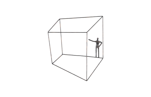 Sculpture murale Perspective 18.25*1.5*21.75" - Kif-Kif Import