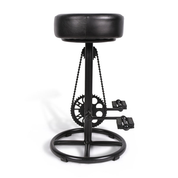 Tabouret Vélo Vintage métal noir – vue de côté